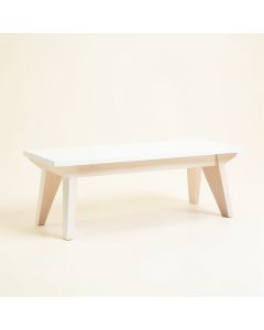 Oak Crest Indoor Bench - White (synthetic illustration; no displayed measurements)