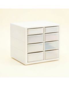 Cedar Branch Small-Parts Storage Drawer Cabinet - White (synthetic illustration; no displayed measurements)