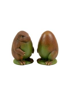 2 Piece Baby Dinosaur Egg Hatchling Statue Set