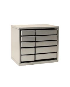 Heath Dell Small-Parts Storage Drawer Cabinet - Gray (synthetic illustration; no displayed measurements)