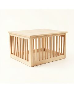 Field Bend Empty Furniture-Style Pet Crate - Beige (synthetic illustration; no displayed measurements)