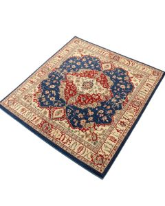Gutierez Oriental Blue/Red/Beige Area Rug (synthetic illustration; no displayed measurements)