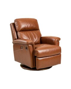 Bradley 33 '' Wide Genuine Leather Swivel Club Recliner