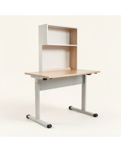 Home Office Height Adjustable Standing Desk With Hutch (synthetic illustration; no displayed measurements)