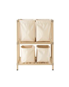 Birch Brook Laundry Sorting Station With Plain Removable Bags - Beige (synthetic illustration; no displayed measurements)