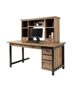Home Office Computer Desk With Hutch (synthetic illustration; no displayed measurements)