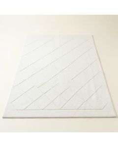 Rowan Arc Rectangular Area Rug - White (synthetic illustration; no displayed measurements)