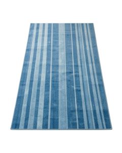 Ridge Bend Rectangular Area Rug - Blue