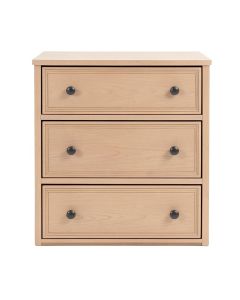 Kyperounta 3 - Drawer Nightstand In White/Light Brown (synthetic illustration; no displayed measurements)