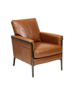 Roudebush 23.6 '' Wide Genuine Leather Armchair