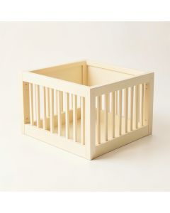 Moss Bluff Empty Furniture-Style Pet Crate - Cream (synthetic illustration; no displayed measurements)