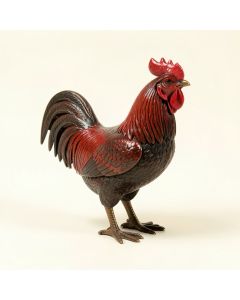 Tobin 16.5 '' H Metal Rooster Figurine (synthetic illustration; no displayed measurements)