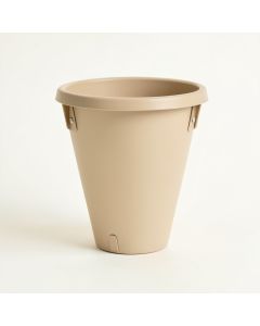 Cedar Brook Empty Railing Planter With Integral Brackets - Beige (synthetic illustration; no displayed measurements)