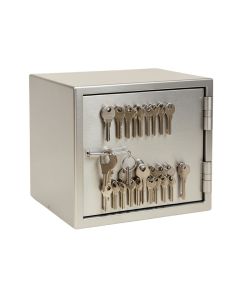 Locking Key Cabinet , 72-Key , Brushed Aluminum , 11 7/8 X 4 3/4 X 15 3/4