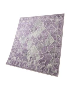 Geometric Gray/Purple Area Rug (synthetic illustration; no displayed measurements)