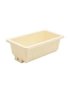 Reed Bend Empty Railing Planter With Integral Brackets - Ivory (synthetic illustration; no displayed measurements)