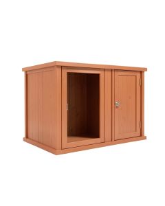 Hazel Branch Empty Furniture-Style Litter Enclosure - Terracotta (synthetic illustration; no displayed measurements)