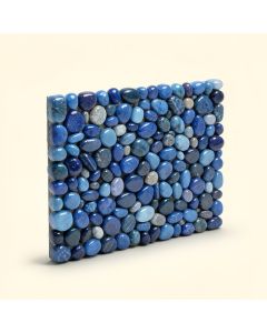 Lapis 3 '' X 12 '' Glass Pebbles Subway Wall & Floor Tile (synthetic illustration; no displayed measurements)