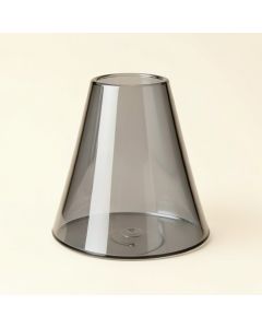 5 '' H Glass Bell Lamp Shade ( Screw On ) In Gray (synthetic illustration; no displayed measurements)