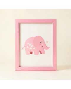 Acworth Pink You And Me Elephant Framed Art (synthetic illustration; no displayed measurements)