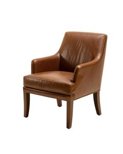 Laurencho Genuine Leather Upholstered Dining Chair