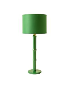 Moss Dale Floor Lamp With A Plain Fabric Shade - Green