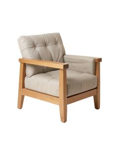 Buckden 26.7 '' Wide Tufted Linen Armchair (synthetic illustration; no displayed measurements)