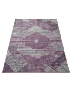 Aftan Geometric Purple/Gray Area Rug (synthetic illustration; no displayed measurements)