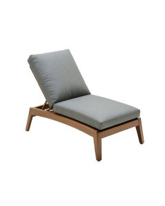 Annlouise Outdoor Reclining Chaise Lounge With Cushion