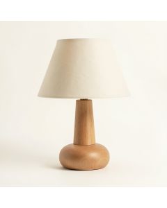 Reed Crossing Table Lamp With A Plain Fabric Shade - Beige (synthetic illustration; no displayed measurements)