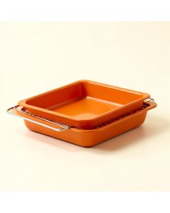 Ayesha Bakeware Double Batch Cookie Pan And Cooling Rack Set , 3-Piece (synthetic illustration; no displayed measurements)
