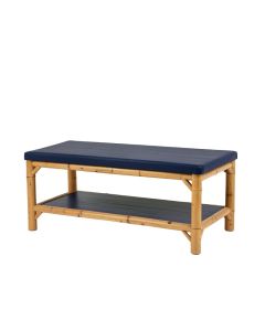 Clay Arc Indoor Bench (synthetic illustration; no displayed measurements)