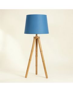 River Dale Floor Lamp With A Plain Fabric Shade - Blue (synthetic illustration; no displayed measurements)