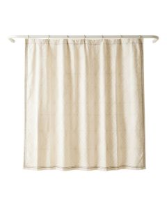 Elm Crossing Shower Curtain Hanging Flat From A Plain Rod - Ivory