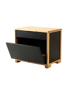 Wren Bridge Freestanding Pull-Out Hamper Cabinet - Black (synthetic illustration; no displayed measurements)