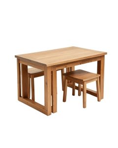 Pleasant View 3 - Piece Counter Height Rubberwood Solid Wood Dining Set
