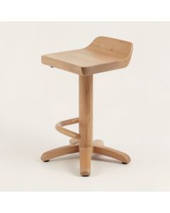 Grigor Swivel Solid Wood Adjustable Height Bar Stool (synthetic illustration; no displayed measurements)