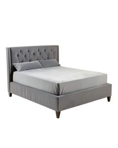 Brunet Velvet Queen Upholstered Standard Bed (synthetic illustration; no displayed measurements)