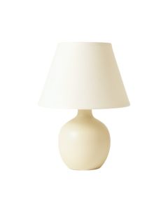 Hill Dale Table Lamp With A Plain Fabric Shade - Ivory