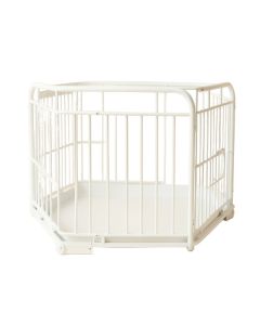 Dune Bluff Empty Furniture-Style Pet Crate - White