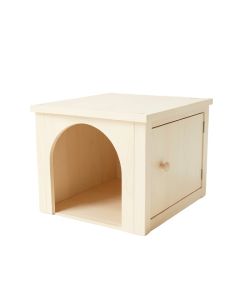 Oak Crest Empty Furniture-Style Litter Enclosure - Ivory (synthetic illustration; no displayed measurements)