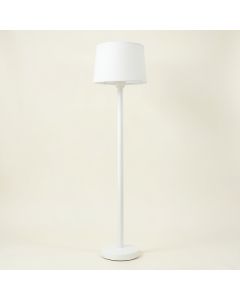 Vale Canyon Floor Lamp With A Plain Fabric Shade - White (synthetic illustration; no displayed measurements)