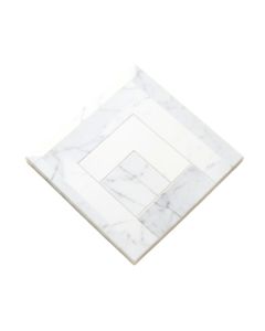 Soft Touch Chevron 2 '' X 8 '' Marble Mosaic Tile In White