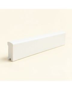 High Density Polyurethane , Primed White 2 3/8 '' H X 78 '' W X 1 '' D Chair Rail (synthetic illustration; no displayed measurements)
