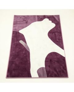 Bailes Abtract Plum/White Area Rug (synthetic illustration; no displayed measurements)