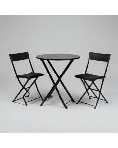 Folding Steel Bistro Set (synthetic illustration; no displayed measurements)