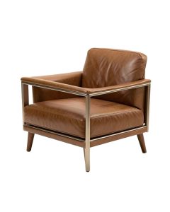 Adison 32.1 '' Wide Top Grain Leather Armchair (synthetic illustration; no displayed measurements)
