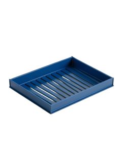 Clay Canyon Empty Under-Desk Cable Tray - Blue (synthetic illustration; no displayed measurements)