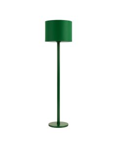 Cliff Bend Floor Lamp With A Plain Fabric Shade - Green (synthetic illustration; no displayed measurements)
