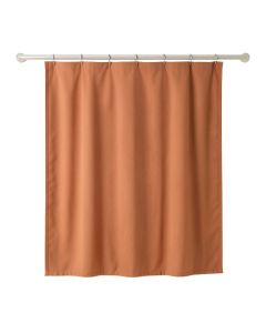 Linden Canyon Shower Curtain Hanging Flat From A Plain Rod - Terracotta (synthetic illustration; no displayed measurements)